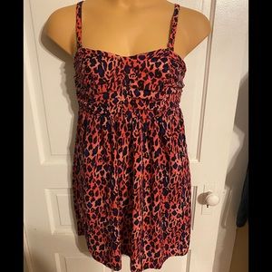 Torrid Pink/Blue Cheetah Dress with POCKETS!